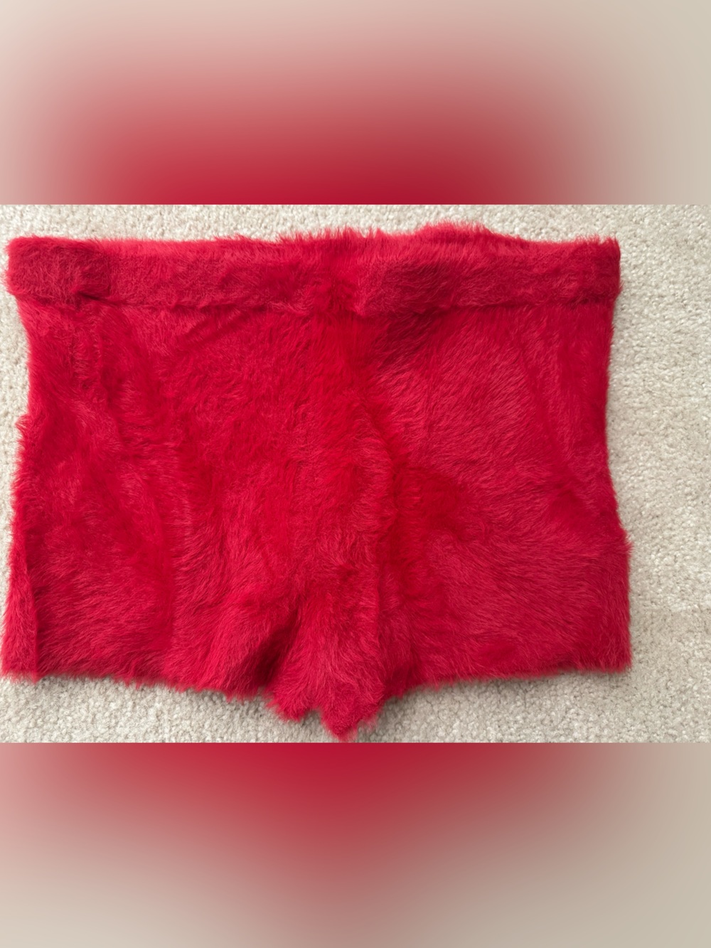 Victoria's Secret Red Faux Fur Shorts Size M NWT